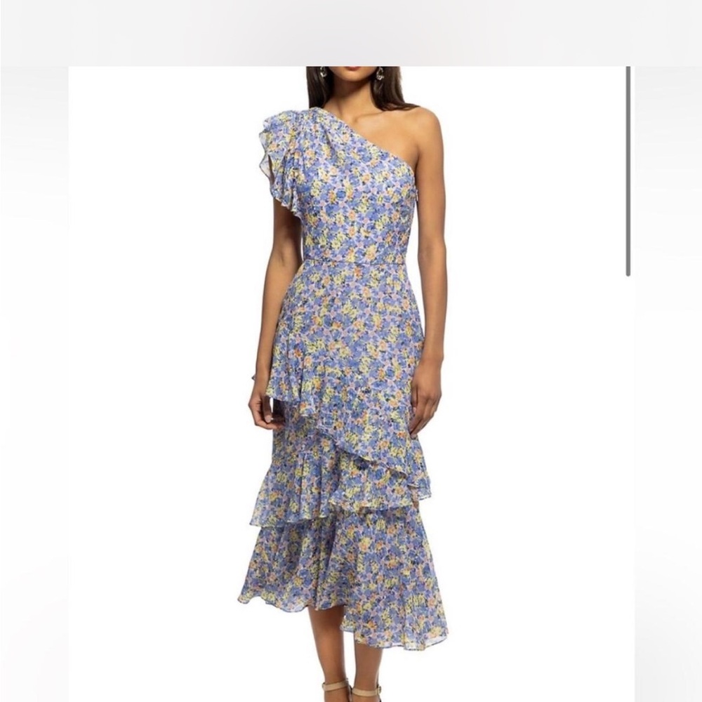NEW Shoshanna Priya Floral Ruffled Midi-Dress